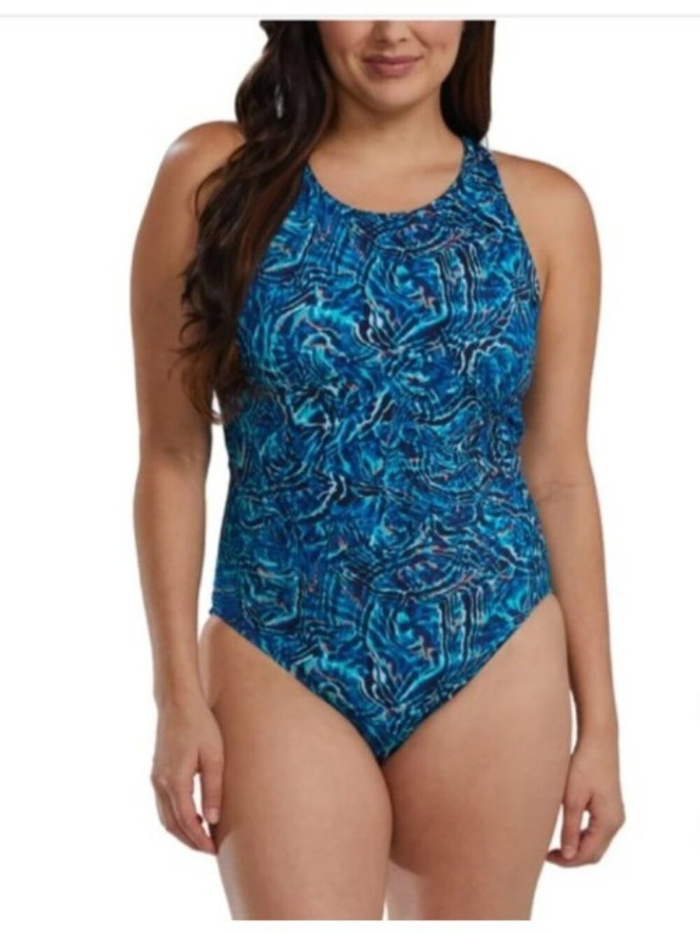 TYR Womens One Piece Swimsuit Size Medium Controlfit Chlorine Resistant UPF 50+